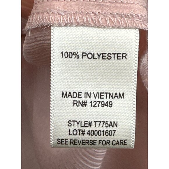 NWOT Floral & Ivy Light Pink Ruffled Short Sleeve Top S 100% Polyester NWOT - Picture 3 of 7